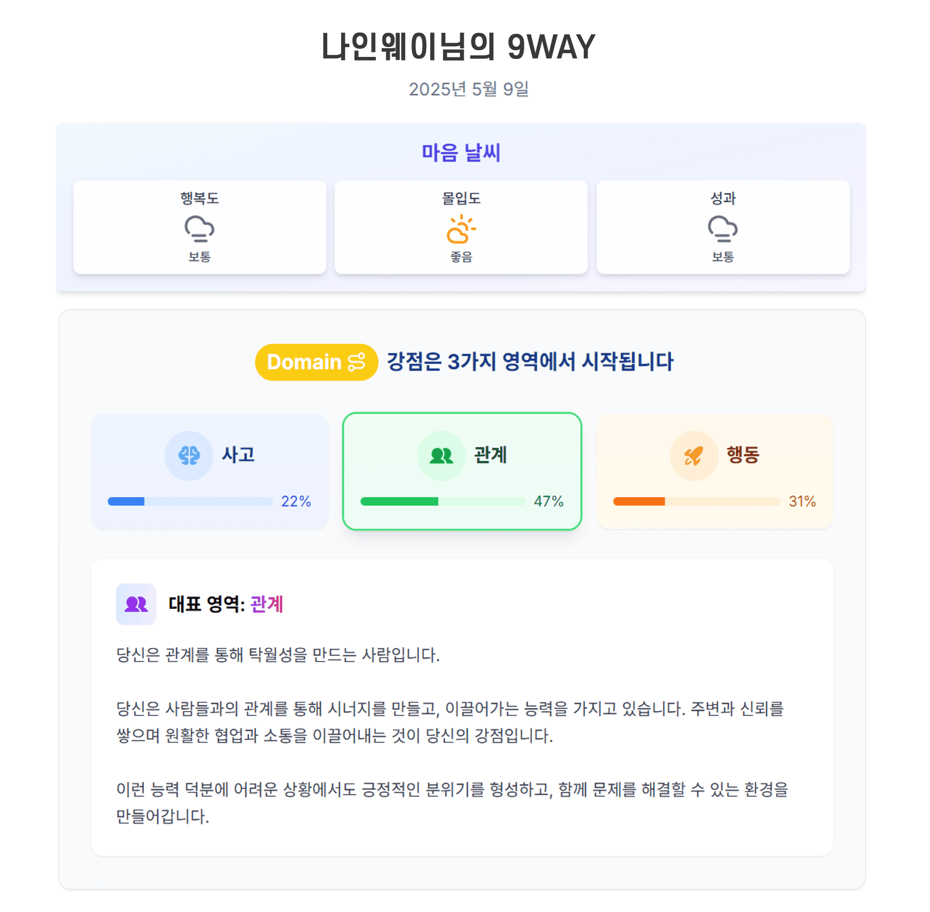 9WAY 리포트 샘플 페이지 1