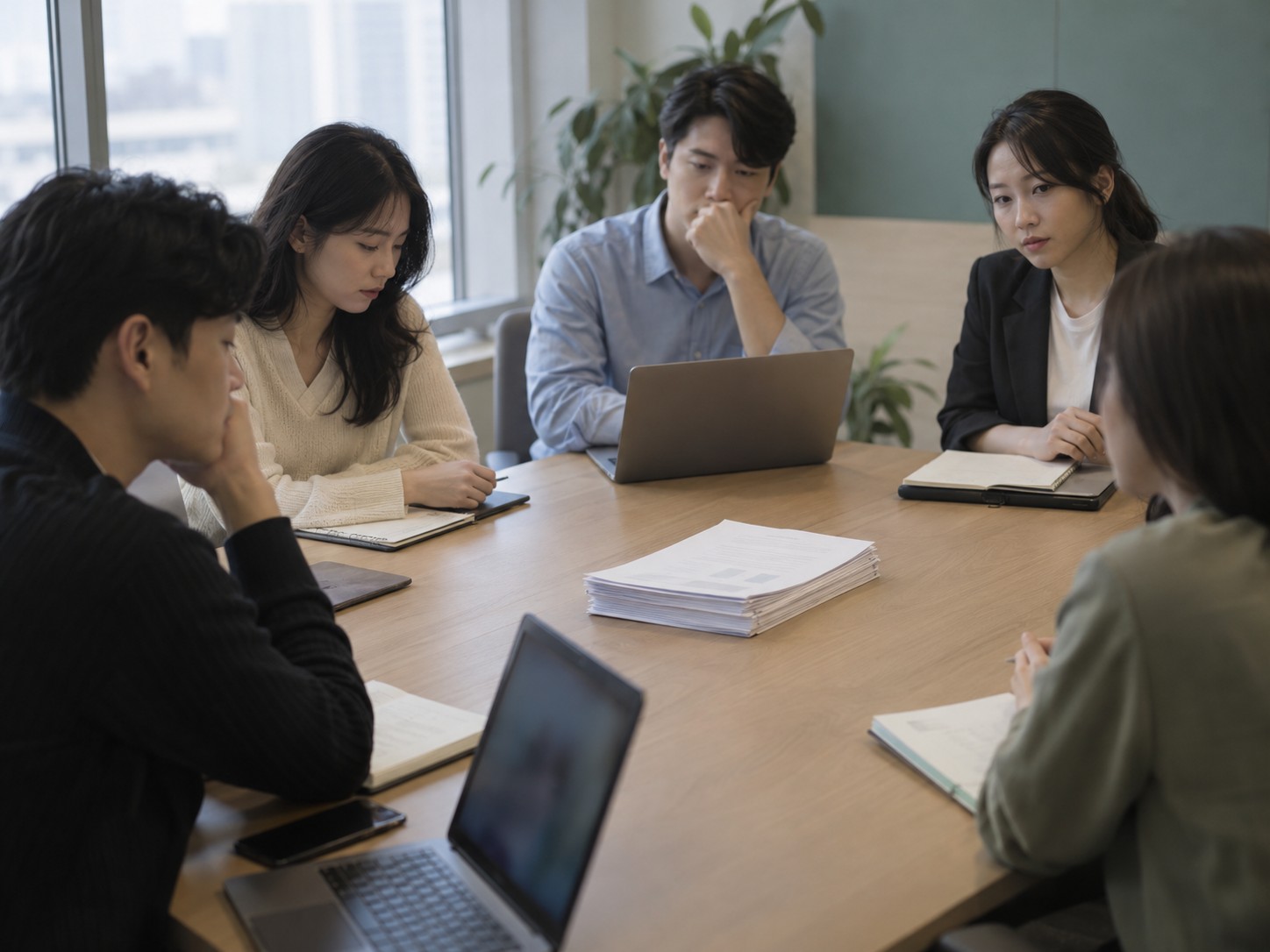 회의 테이블 한가운데 서류 묶음이 놓여 있고 아무도 손을 뻗지 않는다 — 담당이 정해지지 않은 채 넘어가는 일은 이런 순간에 생긴다